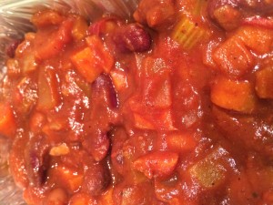 Mixed beans can make a fantastic chilli without using mince.